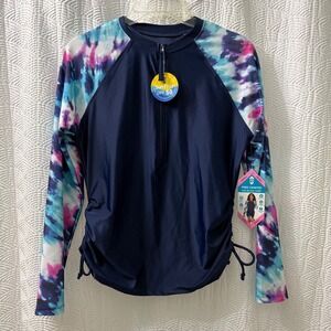 Free Country Sun Block Shirt UPF 50 Quick‎ Dry Swim long sleeve Top Small